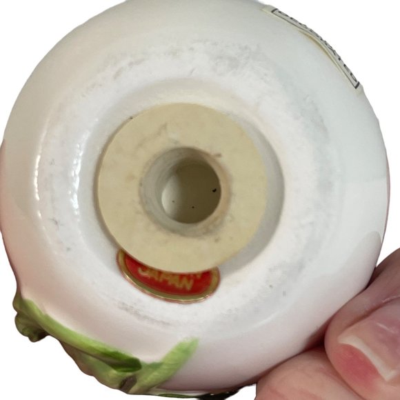 Vintage Yellow Floral Design Egg Shaped Salt and Pepper Shaker Set Handpainted - Picture 5 of 6